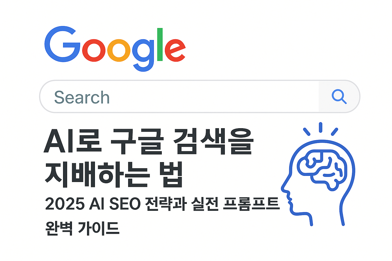 AI로 구글 검색을 지배하는 법 – 2025 AI SEO 전략과 실전 프롬프트 완벽 가이드